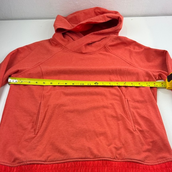 Rare Lululemon Orange Hooded Sweatshirt with Satin Trim - Picture 8 of 12